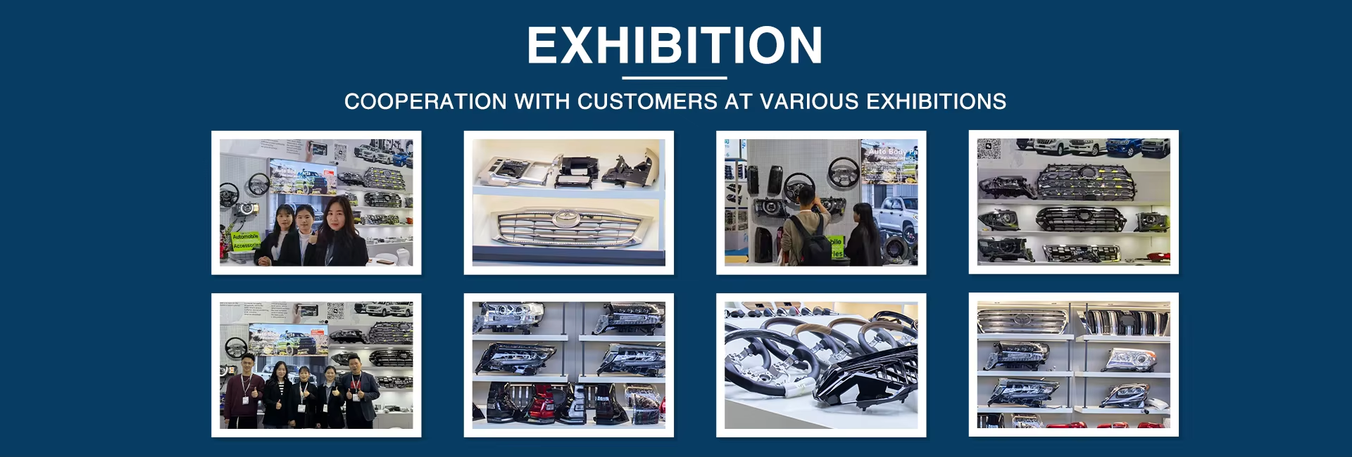 MAICTOP exhibition booth and customer cooperation showcasing Toyota automotive parts